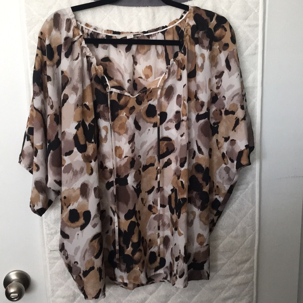 Loft Animal Print Blouse XL